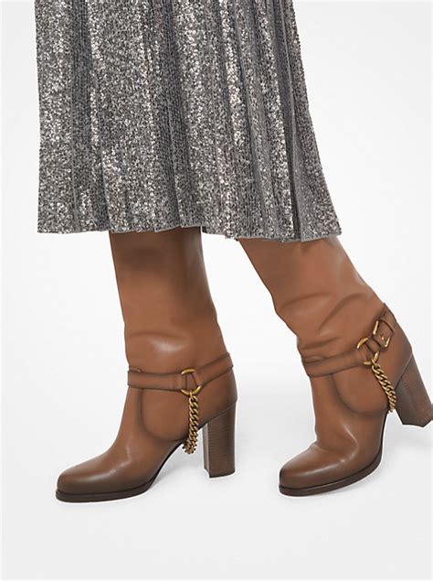 boots michael kors leer|michael kors burnished boots.